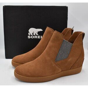 Sorel Womens Size 10 Out N About Wedge Velvet Tan Suede Gum 2 Waterproof Shoes